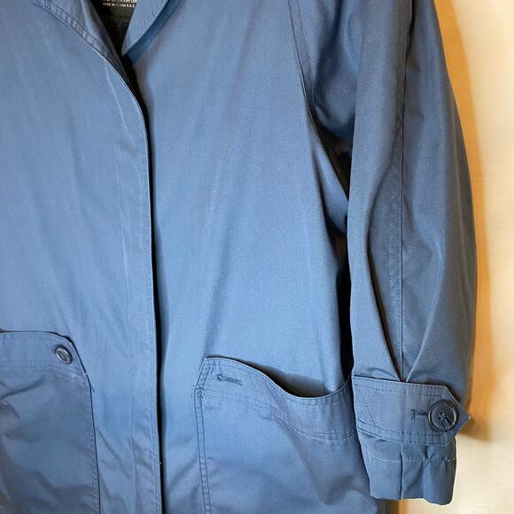 Vintage London Fog| Women’s teal collared long trench coat jacket - Picture 6 of 14